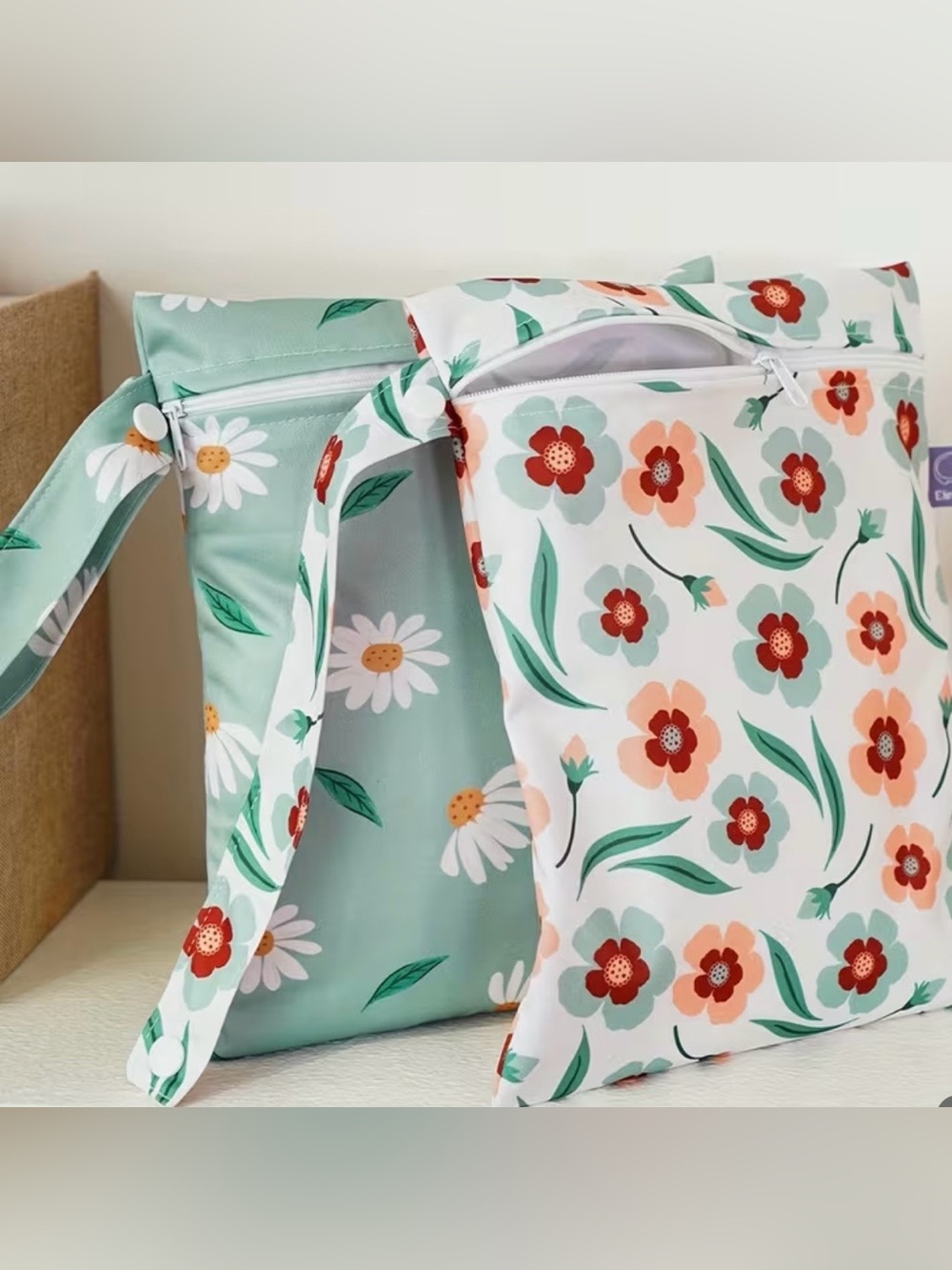 Floral Waterproof Wet/Dry Bag - Set of 2